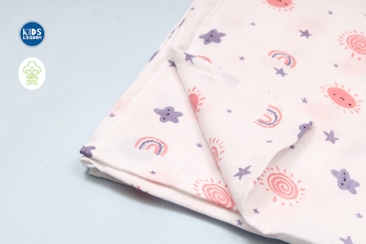 Premium Muslin Bath Towel Rainbow