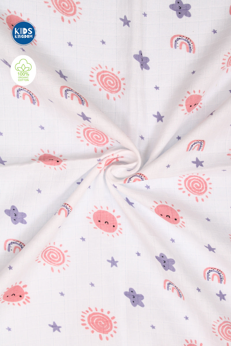 Premium Muslin Bath Towel Rainbow