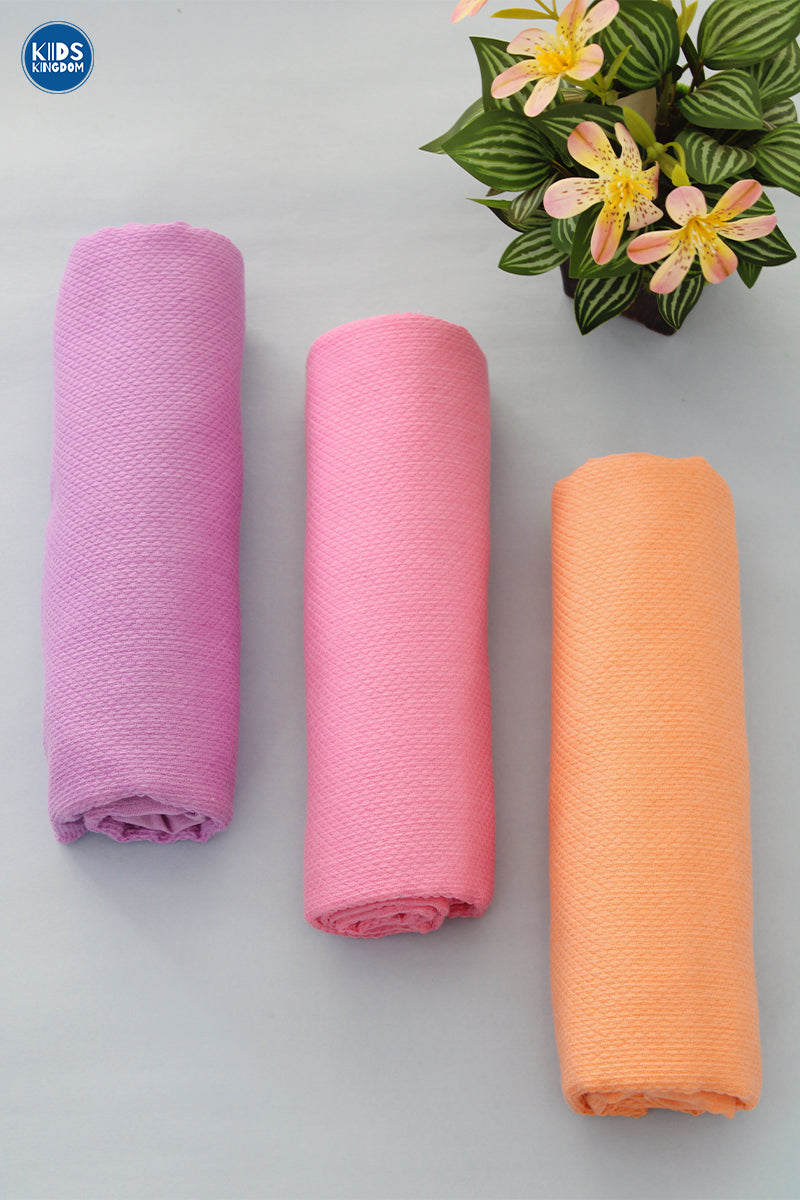 Pure Cotton Bath Towel for Moms & Babies | Soft & Absorbent Pack of 3