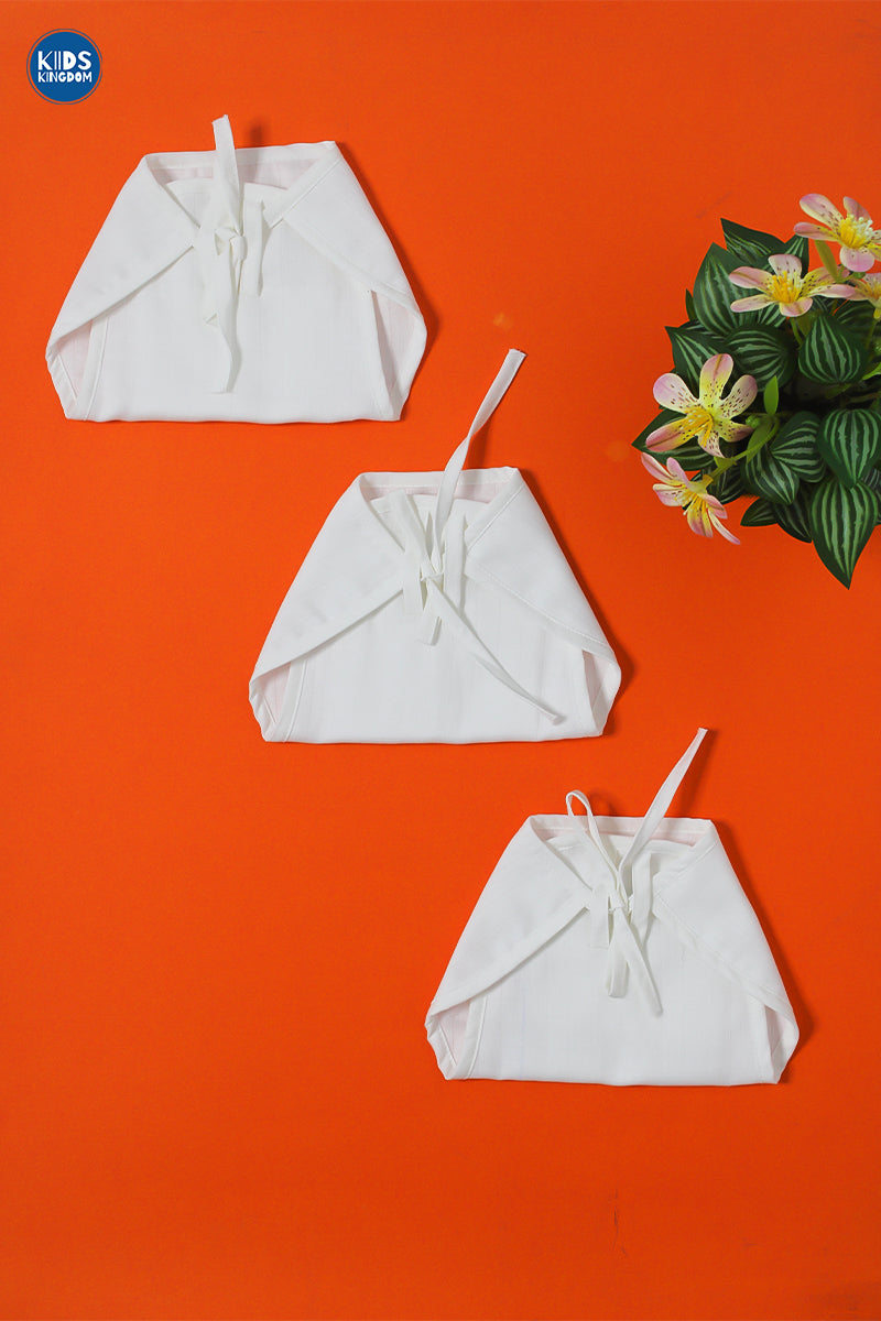 Pure White Premium Muslin Nappies or Langots