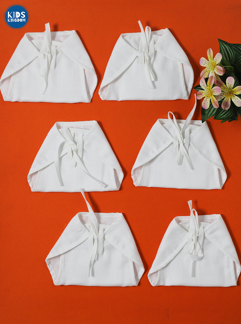 Pure White Premium Muslin Nappies or Langots