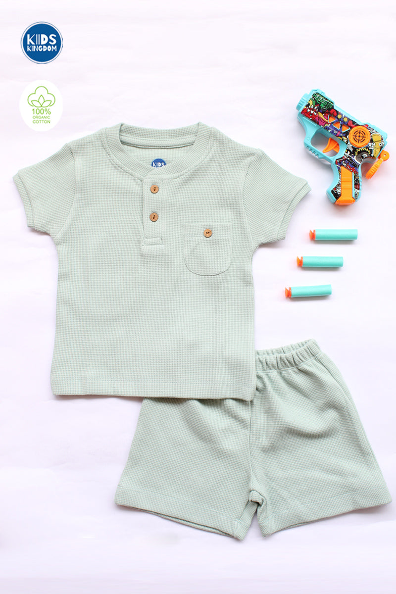 Sage Mist Waffle Cotton Co-ord Set