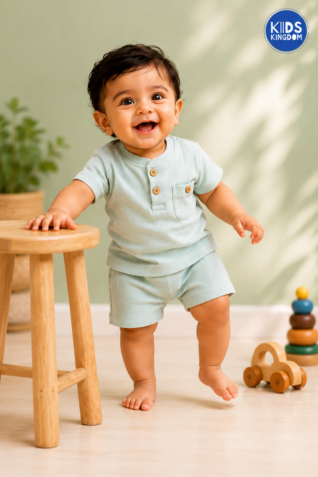 Sage Mist Waffle Cotton Co-ord Set