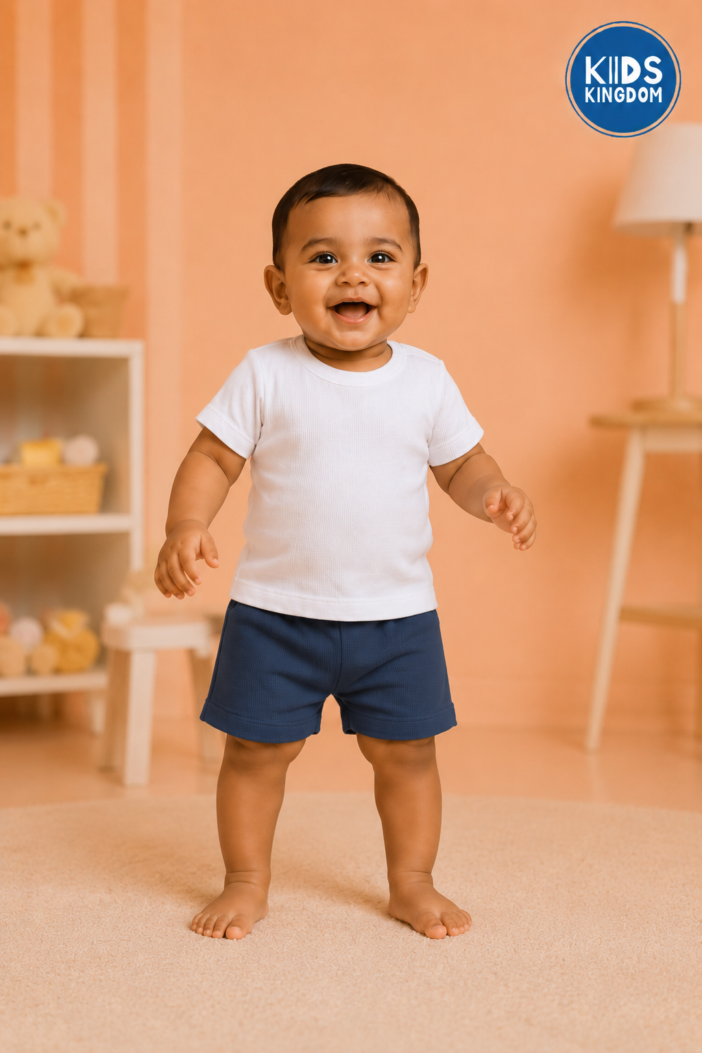 Snow Navy Waffle Cotton Co-ord Set