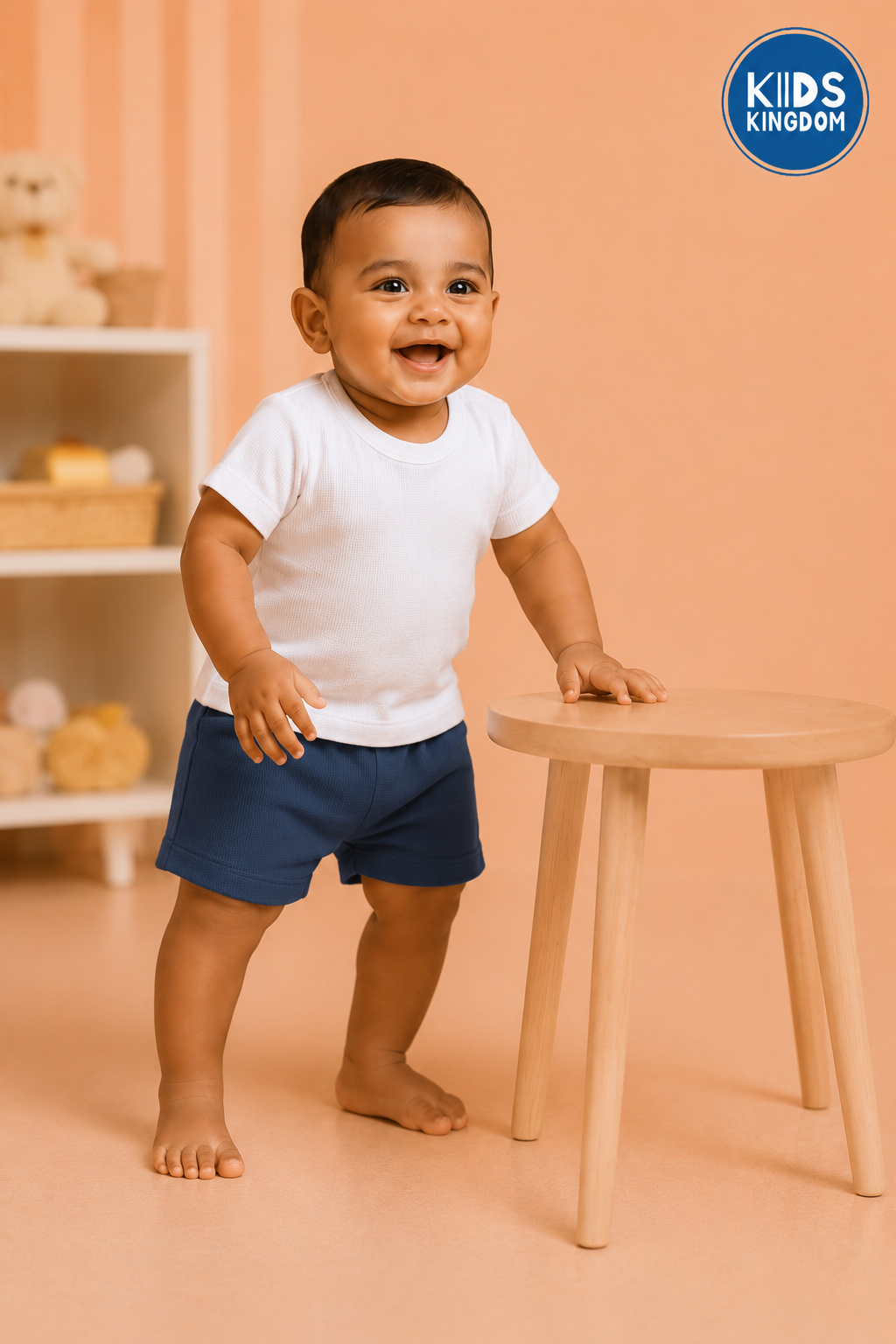 Snow Navy Waffle Cotton Co-ord Set