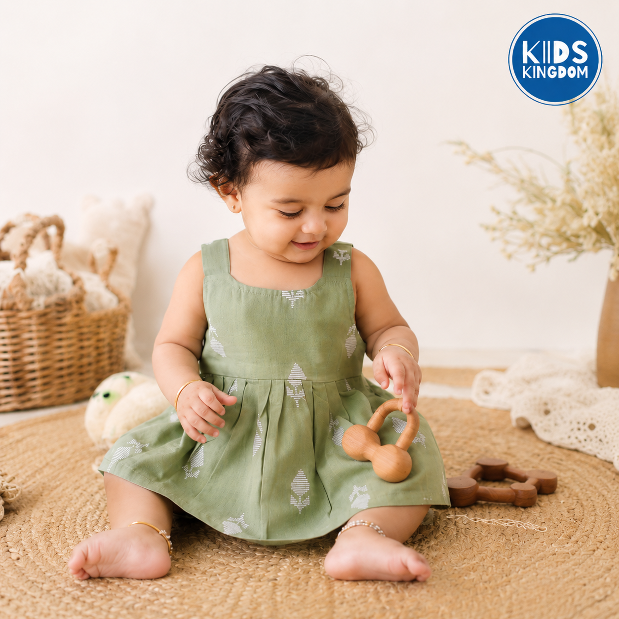South Cotton Frock Sage Green