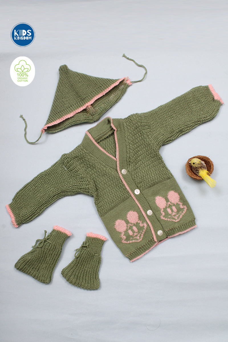 Sweater Olive Mickey