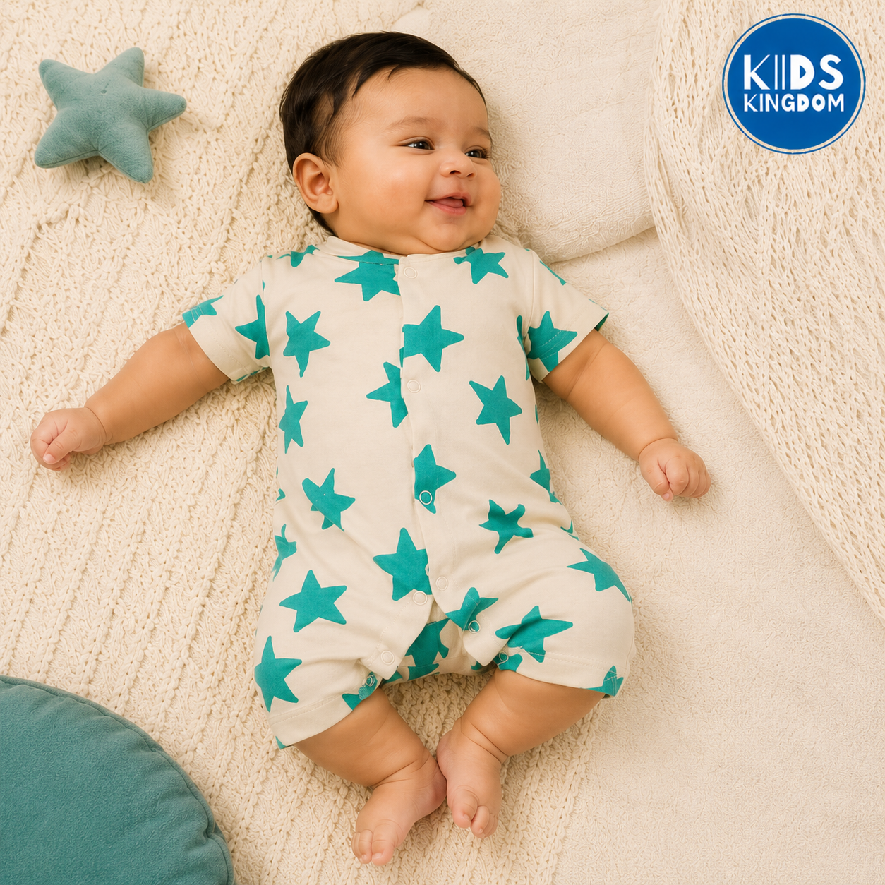 Half Romper Green Star