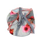 Dry Feel Langot - Light Grey - Red Flower Print