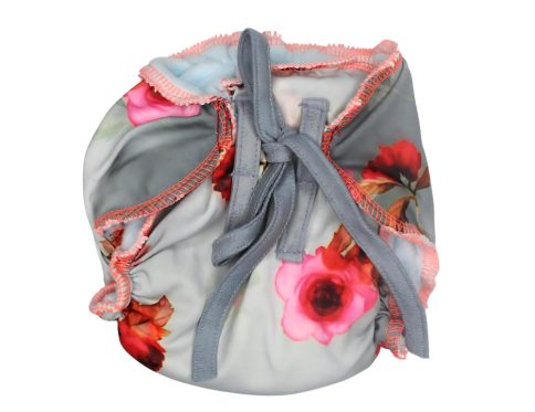 Dry Feel Langot - Light Grey - Red Flower Print