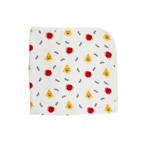 Muslin Hooded Towel 2-Layer Apple