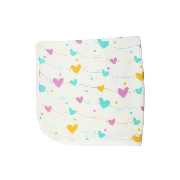 Muslin Hooded Towel 2-Layer Heart