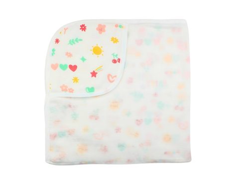 Muslin Hooded Towel 2-Layer Happy Hood