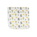 Muslin Hooded Towel 2-Layer Cat and RainBow