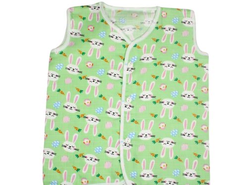 Muslin Colour Jabla Green with Rabbit