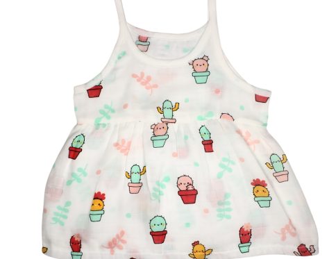 Muslin Knot Frocks - Cactus Print