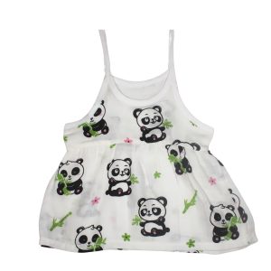 Muslin Knot Frocks - Panda Print