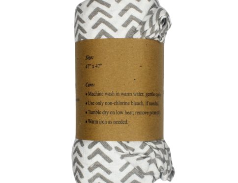 Muslin Swaddle 112x112 - Light Brown Caret Print