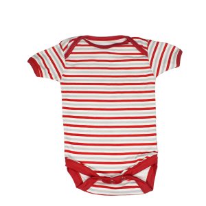 Onesies - Red Horizontal Line Print