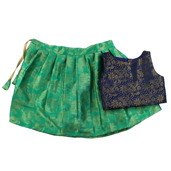 Green and Navy Blue Minipattu