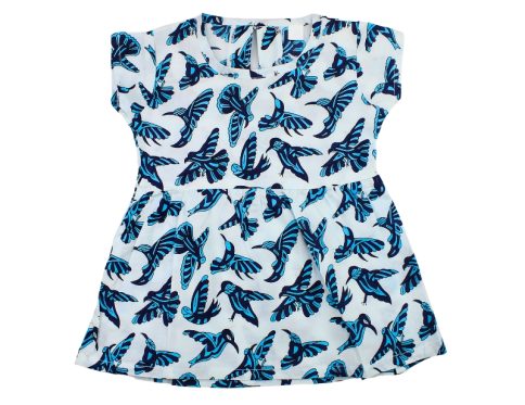 Cotton Frock Blue Bird