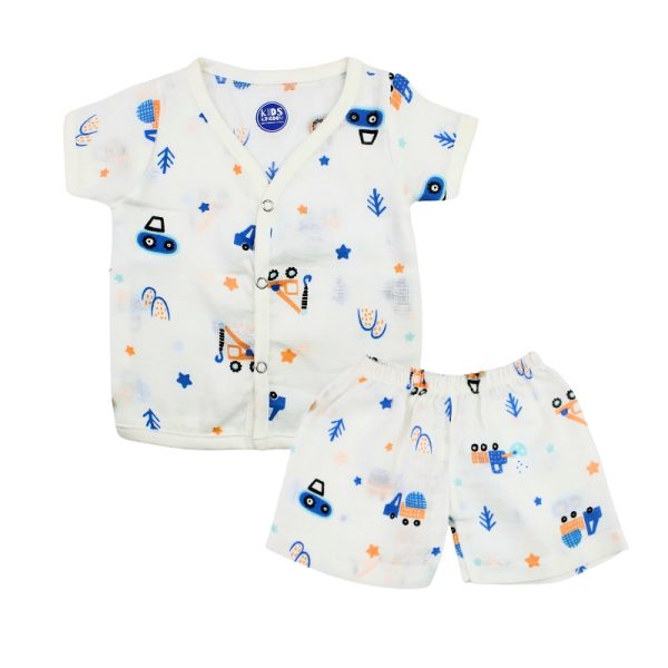 Muslin Co-ord Set Blue Truck