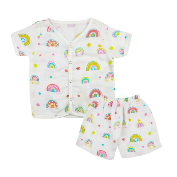 Muslin Co-ord Set Rainbow