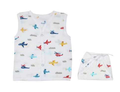 Muslin Jabla Nappy Set Aeroplane