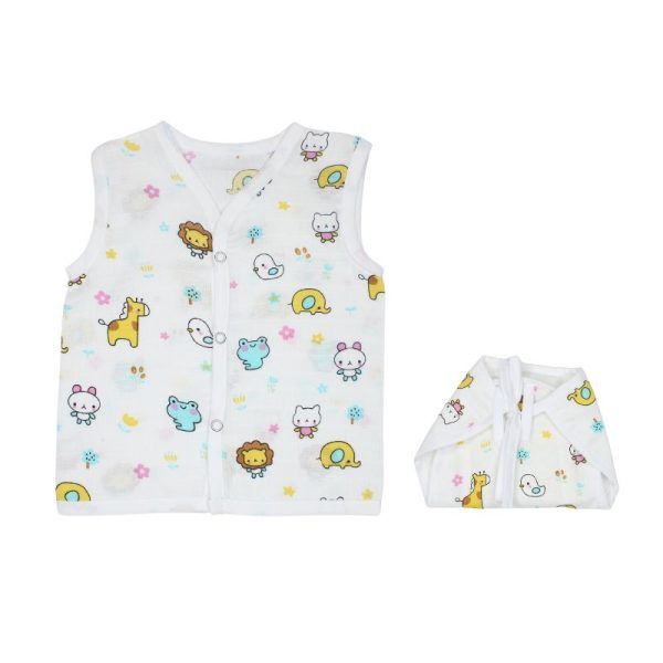 Muslin Jabla Nappy Set Animals