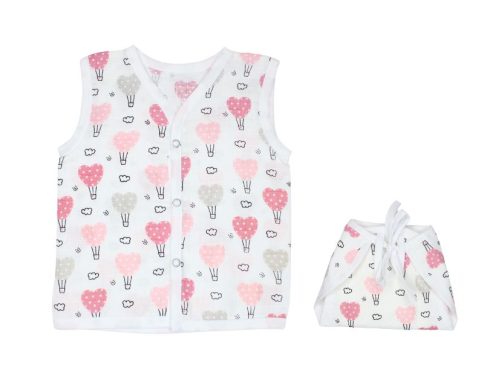 Muslin Jabla Nappy Set Pink Air Balloon