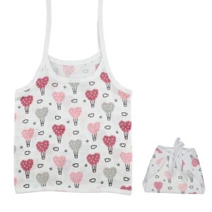 Muslin Knot Jabla Nappy Set Pink Air Balloon