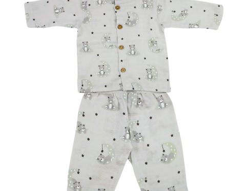 Muslin Night Grey Bear