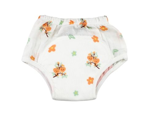 Muslin Padded Underwear Orange Heart