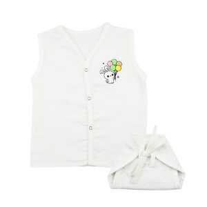 Muslin White Jabla Nappy Set Bunny With Balloon