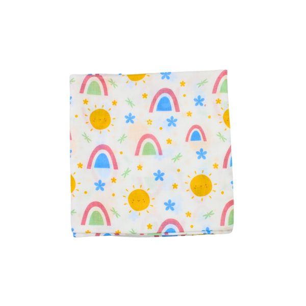 Muslin Swaddle Sun and Rainbow