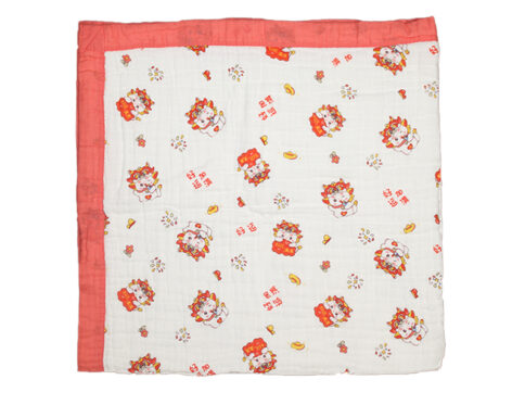 Crinkled Blanket Red Cat