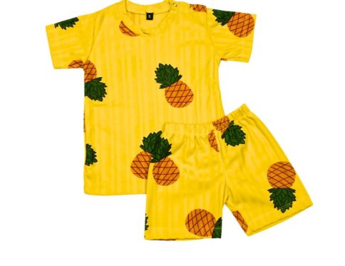 Knitted Cotton Co-ord Set Pineapple