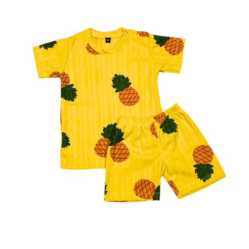 Knitted Cotton Co-ord Set Pineapple