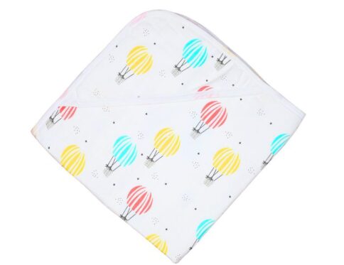 Muslin Hooded Receiving Blanket 8-Layer Air Balloon