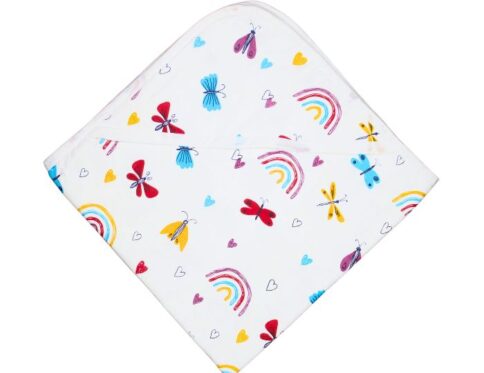 Muslin Hooded Receiving Blanket 8-Layer Butterfly