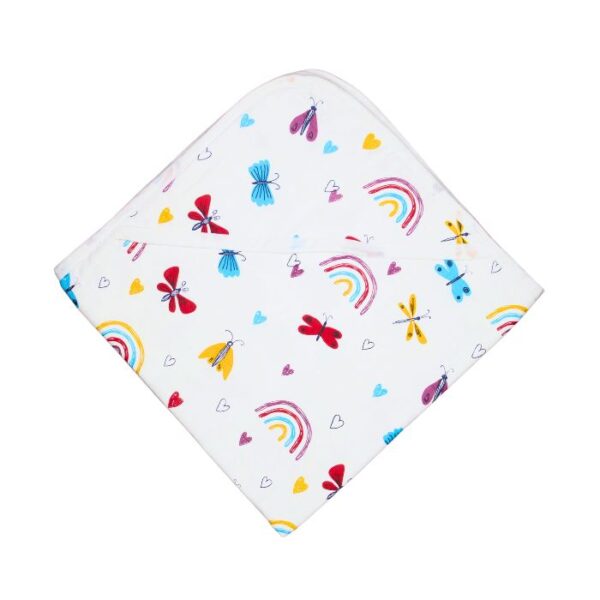 Muslin Hooded Receiving Blanket 8-Layer Butterfly